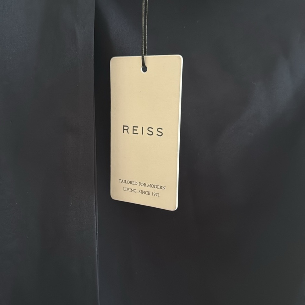 Reiss Black Asymmetrical Midi Pencil Skirt - Picture 5 of 7